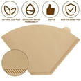 thumbnail image 5 of sixwipe 200 Pcs Coffee Filters, Coffee Filters 8 12 Cup, Disposable Coffee Filters Paper, Natural Brown Cone Paper Filter, 4 Replacement Cone Coffee Filters for Pour Over and Drip Coffee Maker, 5 of 7