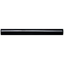The Tile Life Blecker Black Polished Ceramic Pencil Liner Tile, 0.5 x 6 in, 1-Piece