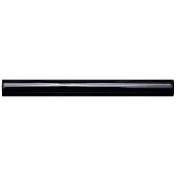 The Tile Life Blecker Black Polished Ceramic Pencil Liner Tile, 0.5 x 6 in, 1-Piece