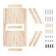 thumbnail image 5 of BALUS 42in x 84in Sliding Barn Door with 6.6ft Barn Door Hardware Kit & Handle, Pre-Drilled Ready to Assemble, DIY Unfinished Solid Spruce Wood Panelled Slab, X-Frame, Natural, 5 of 6
