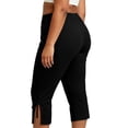 thumbnail image 7 of LEAVINGSUO Capris Pants for Women With Drawstring Women's Plus Size Solid Color Cropped Trousers With Pockets Black XL, 7 of 7