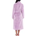 thumbnail image 3 of Women Plush Fleece Robe Long Warm Bathrobe Shawl Collar/Hood, 3 of 6