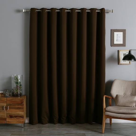 Quality Home Wide Basic Bronze Grommet Blackout Curtain - Dk.Chocolate - 80"W X 84"L (Single Panel)