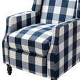 thumbnail image 6 of 14 Karat Home Celia Comfortable Manual Recliner with Wingback in Navy, 6 of 10