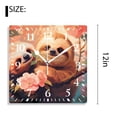 thumbnail image 2 of 12 Inch Wall Clock Battery Operated Silent Clock Decorative for Office, Kitchen, Outdoor, Living Room，Cute forest Sloth and Green Branches Creative, 2 of 4