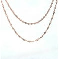 thumbnail image 3 of Collar de cadena de ondas de agua bañado en oro rosa y plata de cobre, collar bañado en plata, joyería, 3 of 5