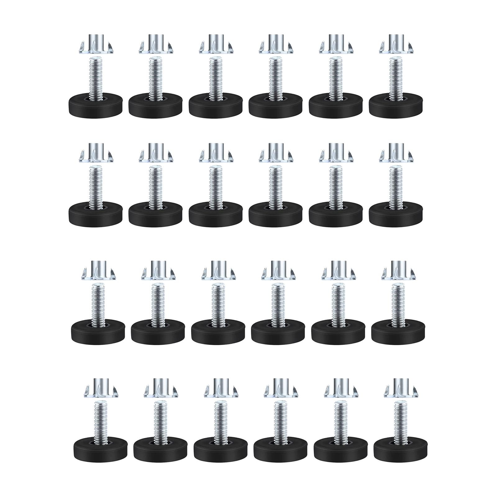 24Pcs 1/4" Threaded Leveling Feet Adjustable Table/Furniture Leveling