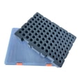 thumbnail image 1 of Caja de almacenamiento de baterías con capacidad para 64 pilas AA y 36 pilas AAA, reutilizable y con protección. Gris transparente, 1 of 8