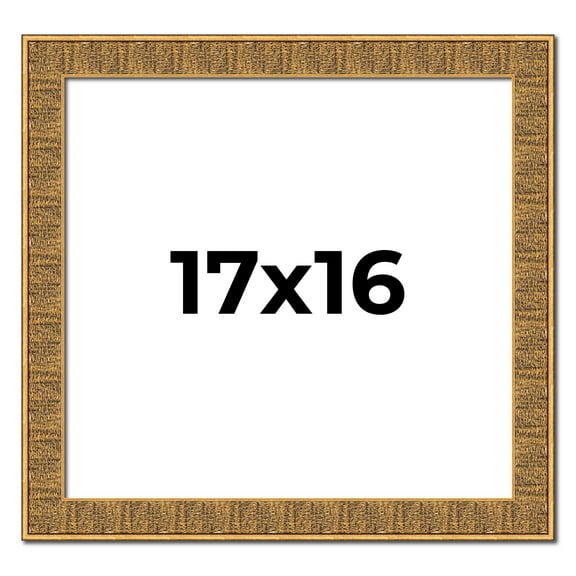 17x16 Frame Black and Gold Distressed Solid Wood Sonoma Picture Frame | 1.625 Inch Moulding Width |