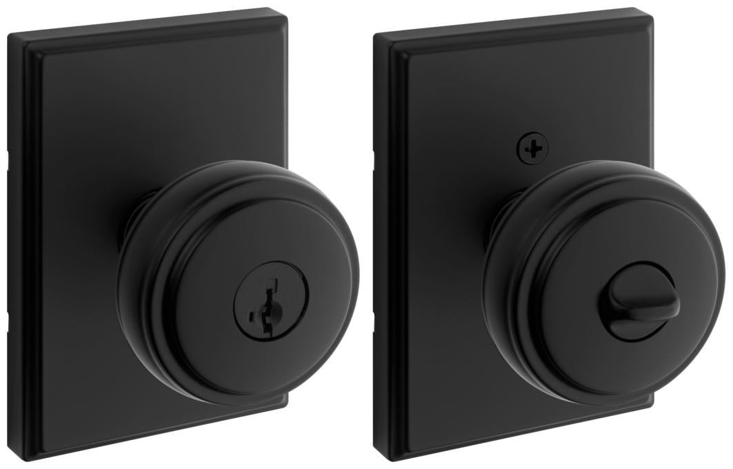 Kwikset 740SOKTRCT-514S Sora Single Cylinder Keyed Entry Door Knob Set - Black