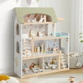 thumbnail image 5 of Costway Kids Wooden Dollhouse 4-Story Modern Doll House with 33Pcs Furniture Accessories, 5 of 10