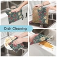 thumbnail image 2 of Yayeee 6 Pack Kitchen Dishcloths for Washing Dishes Soft Absorbent Microfiber Towels, Christmas Holly Leaves, 2 of 9