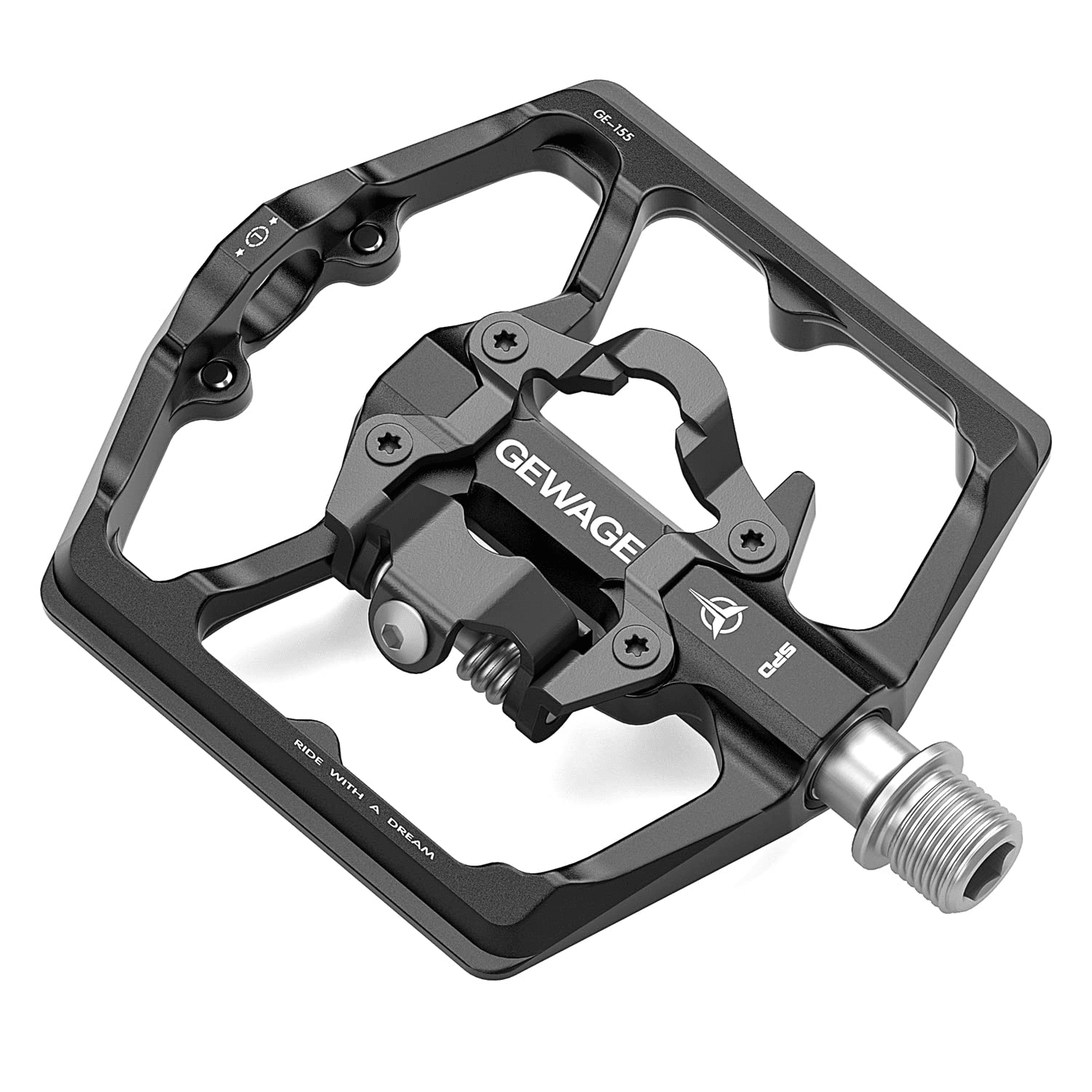 Mountain Bike Pedals Dual Function Bicycle Flat Pedals and SPD Pedals