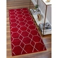 thumbnail image 1 of Unique Loom 3146668 2 x 13 ft. Geometric Trellis Frieze Runner Rug, Red, 1 of 2