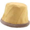 thumbnail image 4 of CoCopeaunts Reversible Bucket Hats Suede Fisherman Hat Double-Sided Wear Thickened Plush Brim Basin Hat Women Outdoor Keep Warm, 4 of 8