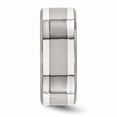 thumbnail image 3 of Two-Tone Titanium Silver Ring Band Wedding Sterling Silver Standard, 3 of 6
