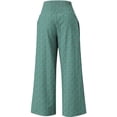 thumbnail image 5 of KHONTS Women's Casual High Waisted Palazzo Pants Wide Leg Trendy Trousers Floral Printed Boho Beach Vacation Pants with Pockets Mint Green XXXL, 5 of 5