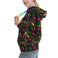 thumbnail image 2 of Kdxio Mexican Flower 2 Print Womens Oversized Hoodies Sweatshirts Hooded Pullover Tops Sweaters Casual-X-Large, 2 of 7