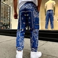 thumbnail image 4 of Kilaqueen Cargo Pants for Men Paisley Print Elastic Waist Zipper Multi-Pocket Sweatpants Casual Trendy Workout Punk Techwear Streetwear Pants, 4 of 9