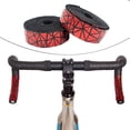 thumbnail image 3 of 2 Uds Cinta de Manillar de Bicicleta Profesional Cintas de Barra Antivibración Envolturas de Mango Envoltura de Amortiguación con Enchufe de 2 Barras rojo Macarena Cintas de manillar de bicicleta de carretera, 3 of 8