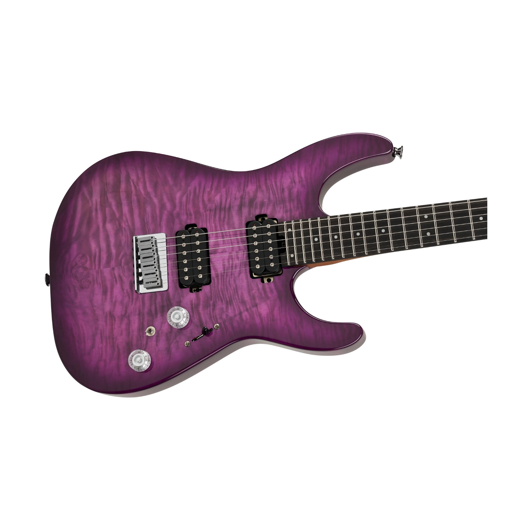 Charvel Pro-Mod Plus DK24 HH HT 6-String Electric Guitar with Ebony Fingerboard and Basswood Body (Violet Radiance)