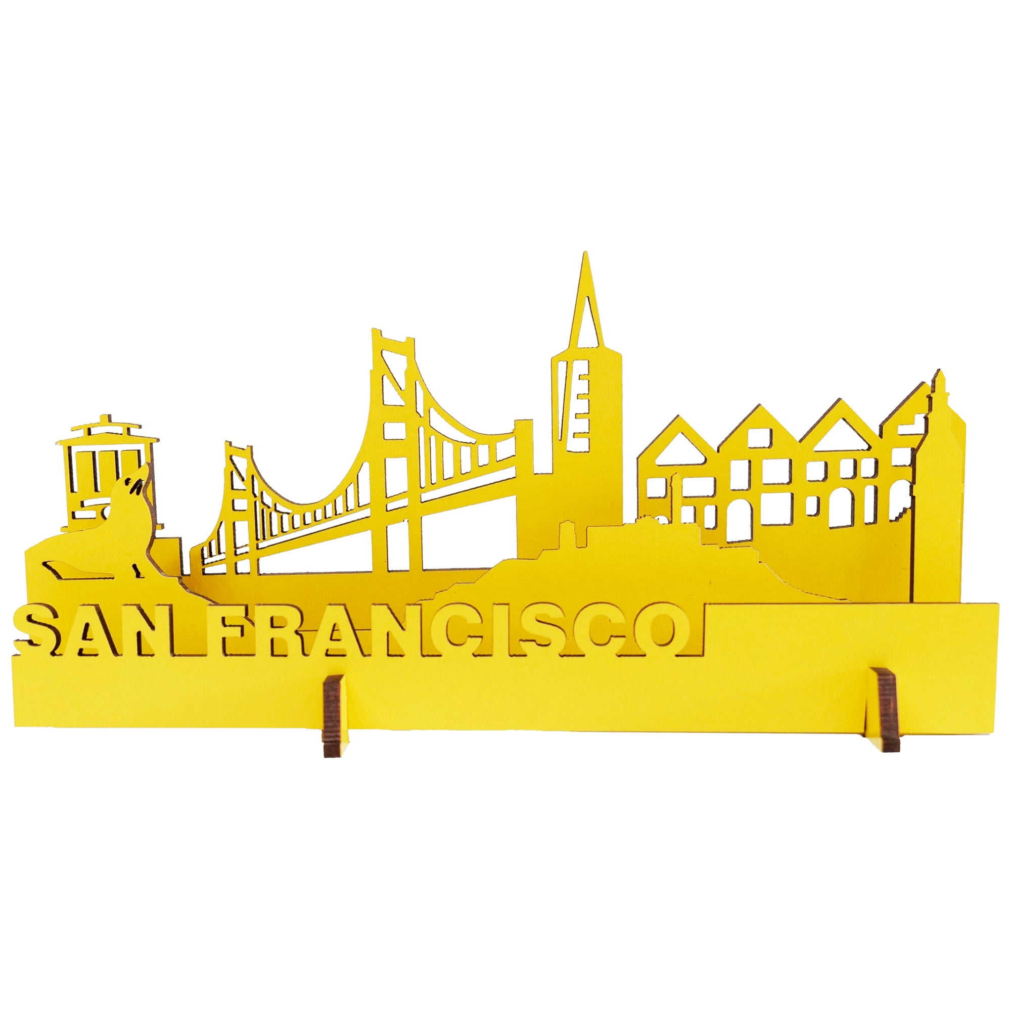 Little & Wood: Woodlet: Medium - San Francisco - 3D Wooden Kit-Set, City Puzzle, Easy Assembly, Pop Build Fun, 100% Sustainably Sourced Wood, Ages 6+