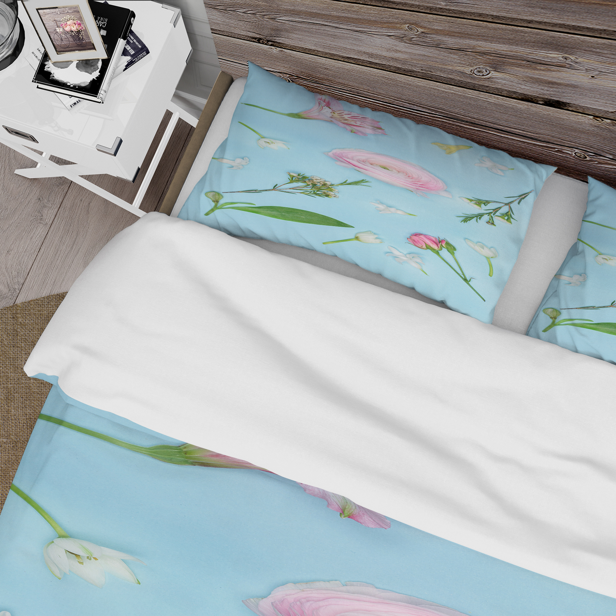 Designart 'Fresh Beautiful Blooming Rose' Abstract Duvet Cover Set