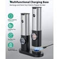 thumbnail image 3 of DRIDOUAM Rechargeable Electric Salt and Pepper Grinder Set with Charging Base, No Battery Needed, One Handed Operation, White Light, Adjustable Coarseness Automatic Electronic Spice Mill Shakers, 3 of 8
