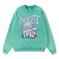 thumbnail image 4 of Sudadera con capucha vintage desgastada con lavado enérgico Grow Towards The Sun para hombre, sudadera de gran tamaño a la moda, sudadera holgada de algodón con capucha, 4 of 4