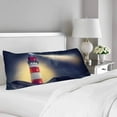 thumbnail image 2 of ABPHOTO Beautiful Lighthouse Night Sea Body Pillow Covers Case Protector 20x60 inch, 2 of 2
