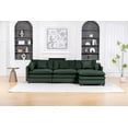 thumbnail image 5 of Timbernest 114" Modular Cloud Couch, L Shaped Sectional Sofa with Ottoman, Modern Chenille Sleeper Sofa, 3 Seater, Green, 5 of 5