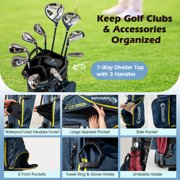 Costway 12 Pieces Men's Complete Golf Club Set Right Hand 460CC #1 Driver & #3 Fairway