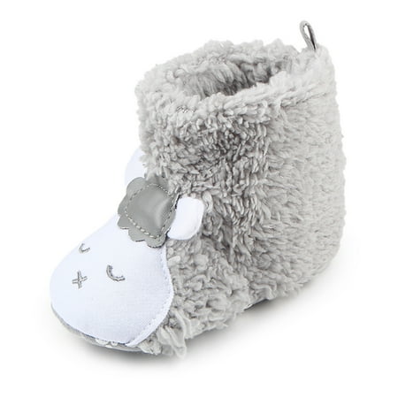 

TOWED22 Baby Boots Baby Plush Boots Warm Prewalker Girls Toddler Animal Boys Shoes Baby Shoes Grey