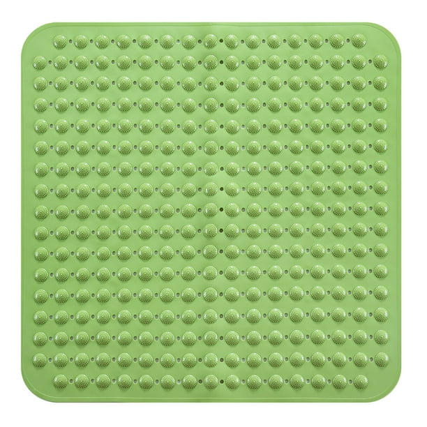 Yuarrent Estera de baño antibacteriana resistente al moho para un baño limpio e higiénico con mango resistente cubierto Juegos de accesorios de baño verde 80cm * 80cm
