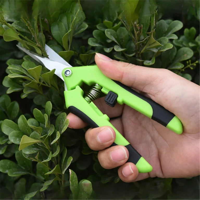 Pruning Shears with Blade Lock Handheld Garden Pruner Portable Hand Pruner Gardening  Scissors for Courtyard Balcony Garden 