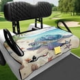 thumbnail image 4 of Pzuqiu Golf Cart Seat Non-slip, Compatible with Sports Summer, Golf Cart Seat Covers Fit for Club Car EZGO TXT RXV, Turtle and Starfish Pattern, 4 of 9