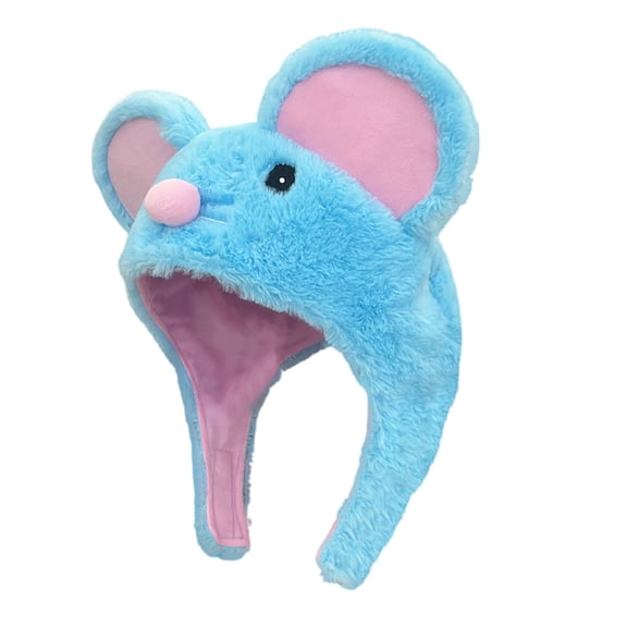 JZROCKER Cartoon Blue Mouse Hat Adjustable Warm Hat Unisex Fashion Cold Weather Hat