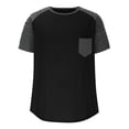 thumbnail image 5 of Crewneck Short Sleeve T Shirts for Men Casual Summer Tops with Pocket Workout Active Tees, 5 of 7