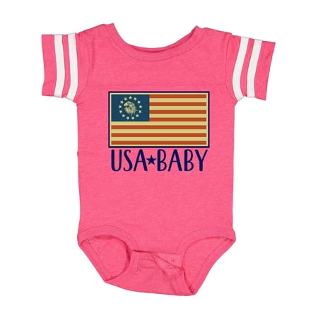 

Inktastic USA Baby Vintage US Flag Gift Baby Boy or Baby Girl Bodysuit