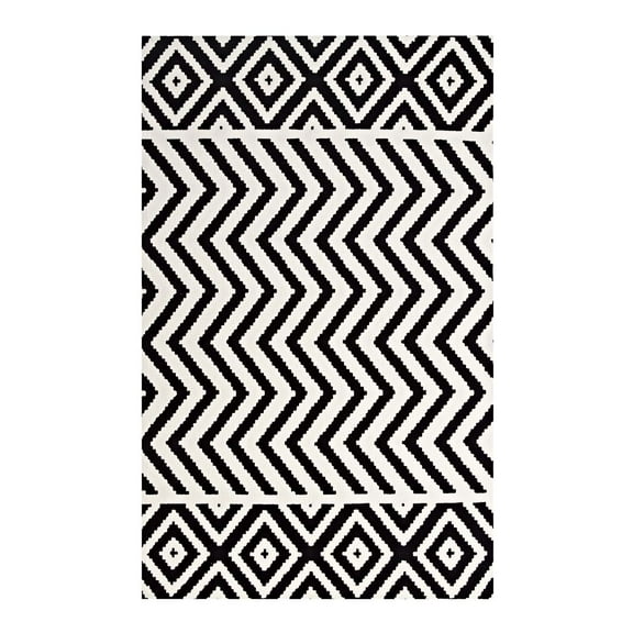 Modern Contemporary Urban Design Living Lounge Room Area Rug Runner Floor Carpet, Fabric, Multi White