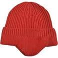 thumbnail image 2 of Knit Beanie with Earflap Warm Winter Hat Soft Lightweight Stocking Cap for Men Women Youth Cold Weather Outdoor, 2 of 4