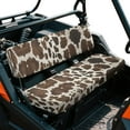 thumbnail image 3 of Binienty UTV Accessories Seat Covers Compatible With Kawasaki Mule 300 3010 3020 4000 4010 2001-2023 2025 Brown Cow Print Heavy Duty Anti-scratch UTV Seat Cover Set of 2, 3 of 8