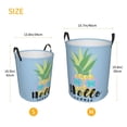 thumbnail image 6 of YFYANG Waterproof Laundry Hamper, Blue Graffiti Pineapple Laundry Basket Oxford Fabric with Handle Foldable, S, 6 of 8