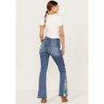 thumbnail image 3 of Vervet Women's Pound Medium Wash High Rise Floral Flare Jeans - V3092 24W x 34L, 3 of 4