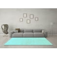 thumbnail image 3 of Ahgly Company Indoor Rectangle Solid Light Blue Modern Area Rugs, 2' x 3', 3 of 4