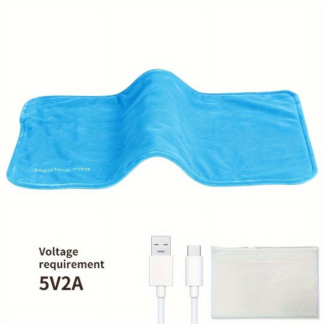 SNNROO 1pc CozyCare USB Powered Electric Heating Pad Contemporary Knitted Polyester Multipurpose All-Season Warmth for Waist Back Neck Shoulders Machine Washable No Battery Require