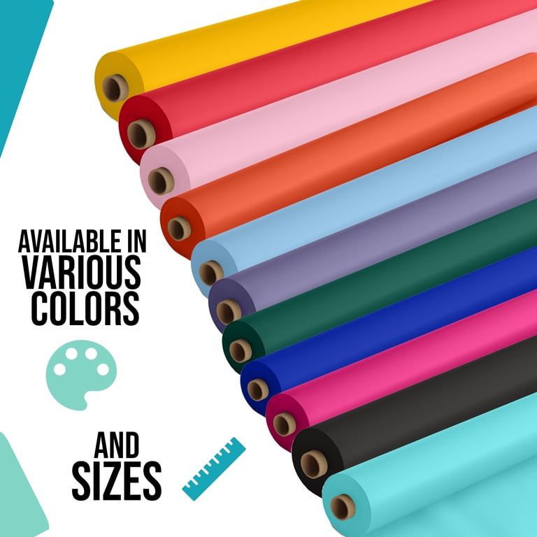 Exquisite Sky Blue Plastic Table Cover Roll, 40" x 300 ft. photo 8