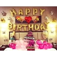 thumbnail image 5 of Gold Happy Birthday Balloons Banner, 16 Inch Mylar Foil Letters Birthday Sign Banner Balloon Bunting Reusable Ecofriendly Material for Girls Boys Kids & Adults Birthday Decorations and Party Supplies, 5 of 6