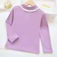 thumbnail image 3 of RUTAYY Children Girls Thermal Shirt Long Sleeve Solid Color Fall Winter Warm Half Turtleneck Base Layer Tops Soft Plush Comfortable Relaxed Classic Tops, 3 of 4