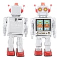 thumbnail image 1 of Robot De Juguete De Hojalata De Metal Para Caminar, Figuras Giratorias Eléctricas Con Rotacia De 360 ​​Grados, Modelo Para Colecció, Navidad, Fiesta, 1 of 7